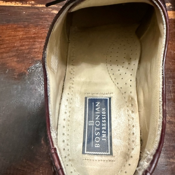 Bostonian 🇺🇸 Made in USA Men's Burgundy Wingtip Leather Oxfords 12 D - Picture 10 of 15